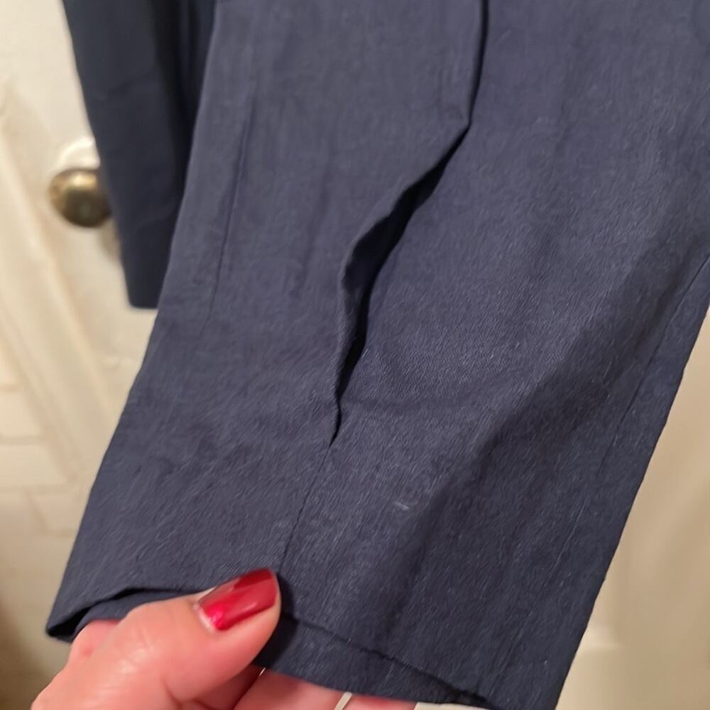 Open Edit Navy Blue Linen Blend Pants NWOT Size XS - Picture 8 of 16